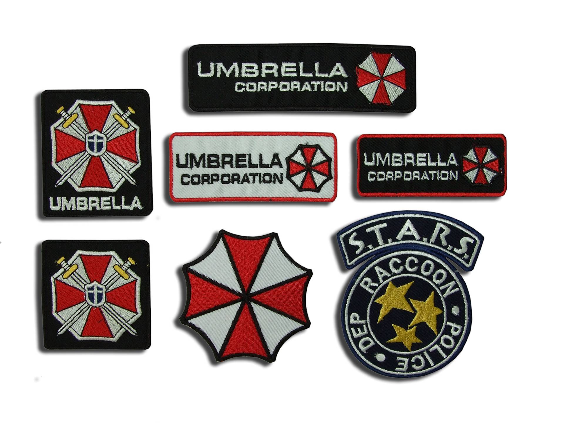 Evil Umbrella Corporation Costume Cosplay Fancy Kleid Eisen auf Patch – Set of 7 Stickerei-Abzeichen Evil Umbrella Corporation Costume Cosplay Fancy Kleid Eisen auf Patch – Set of 7 Stickerei-Abzeichen von TOFOW