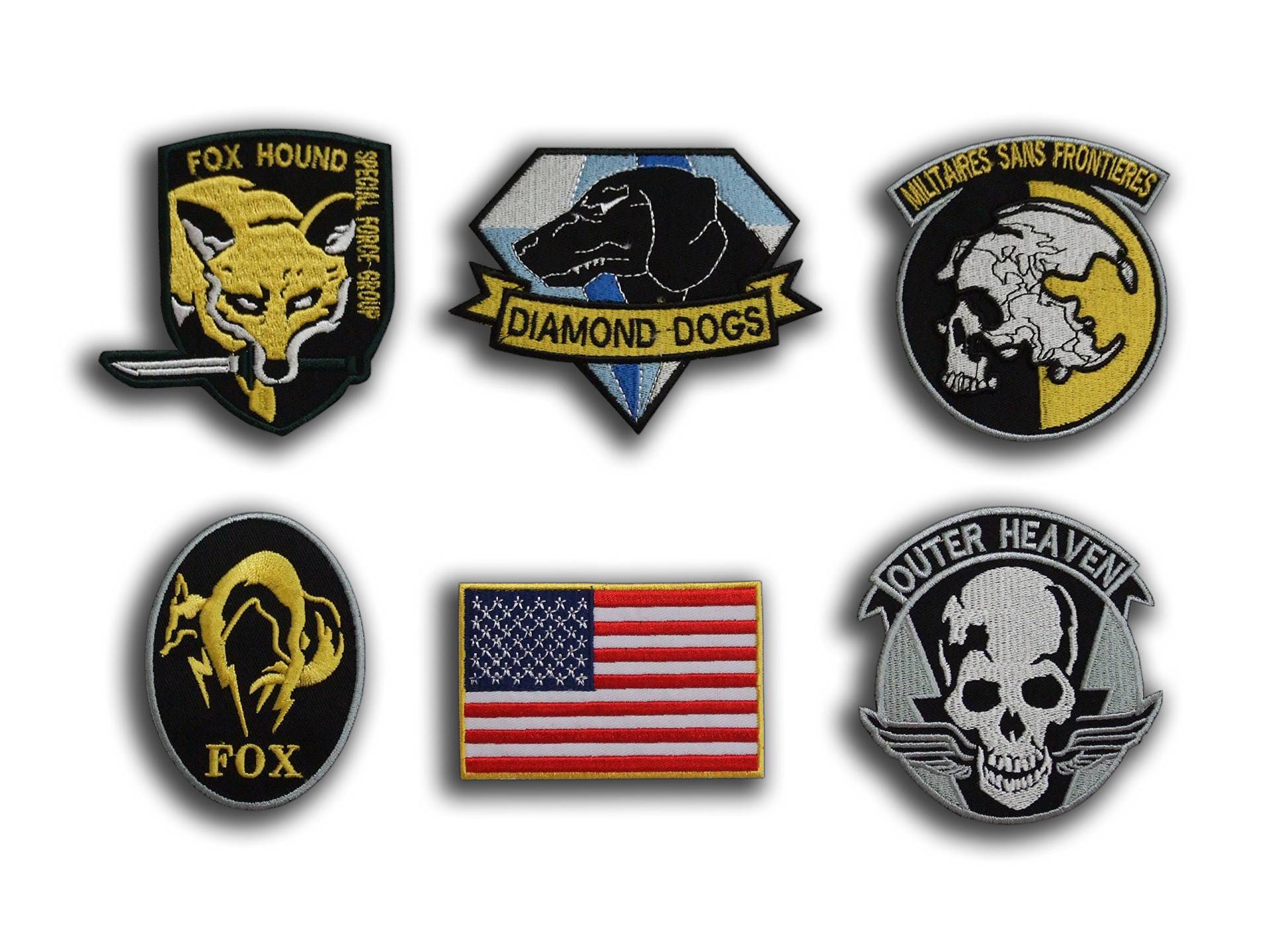 TOFOW Metal Gear Solid Cosplay Airsoft Iron ON Patch Set 6 Aufnäher Patch Abzeichen TOFOW Metal Gear Solid Cosplay Airsoft Iron ON Patch Set 6 Aufnäher Patch Abzeichen von TOFOW