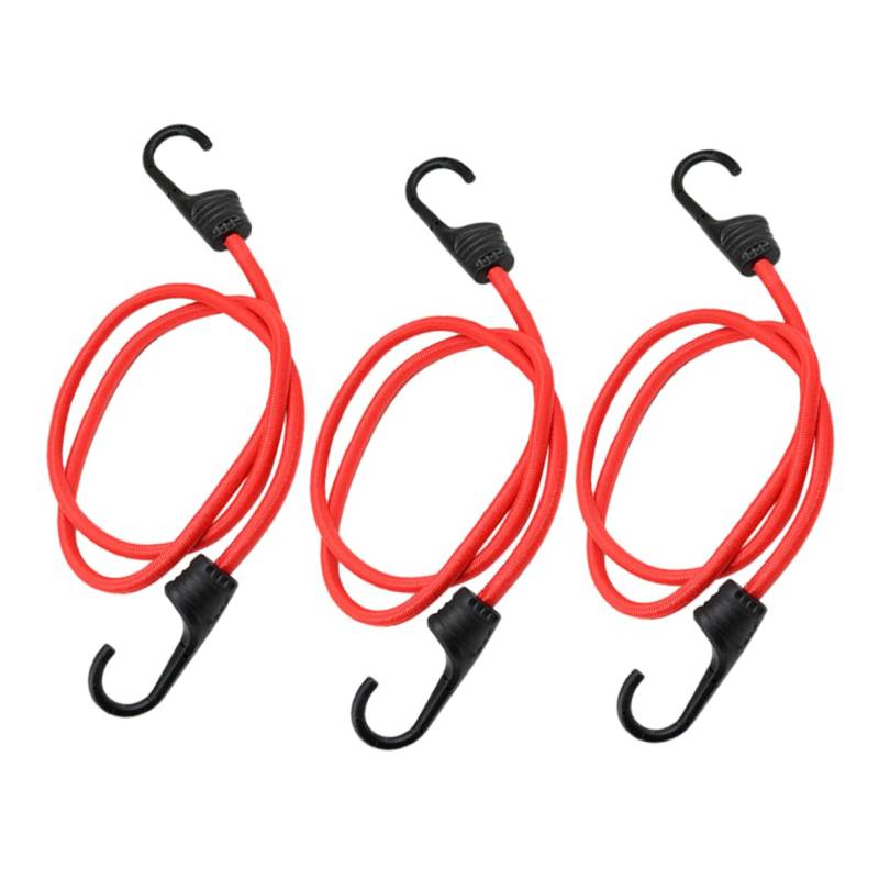 TOGEVAL 3Stücke Elastische Spanngurte mit Haken Frachtbindungsgurte für Transport Hochwertige Bungee Seile für Fahrräder und Camping Farbvarianten Zufällig von TOGEVAL