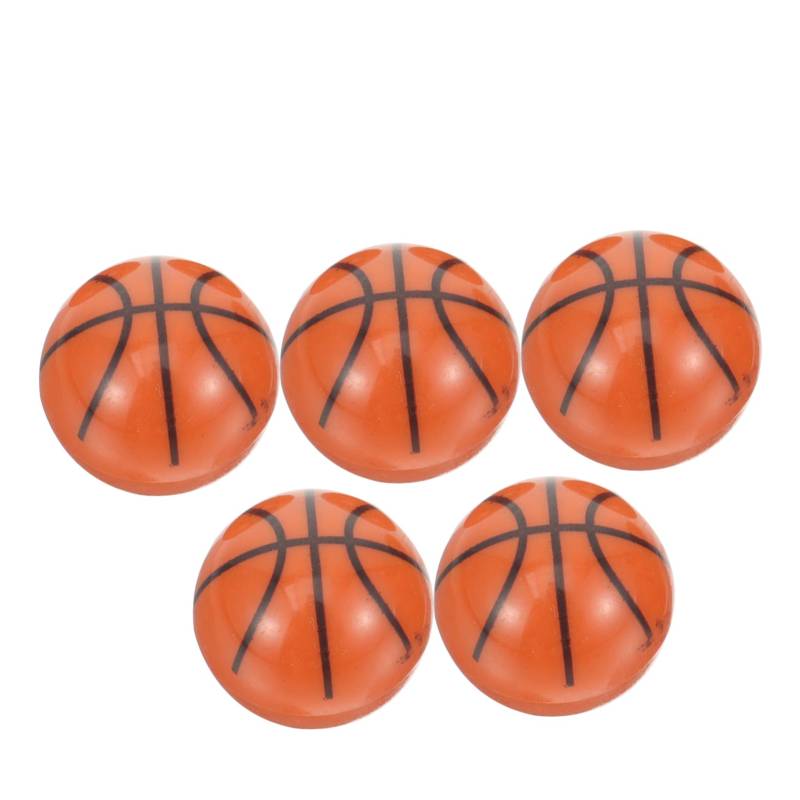 TOGEVAL 5 Stück Basketballventilhut Basketballzubehör Ventilkappen Reifendruckkappen Für Reifenkappe Geformt Reifenventilstamm Korb Ventilschaftkappen Ventilstammkappen Kupferkern von TOGEVAL