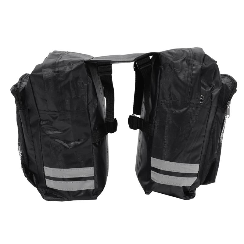 TOGEVAL Tasche für die hintere Ablage Fahrrad Satteltasche Fahrradtaschen für Fahrradheckträger Straße Fahrrad-Heckträgertasche Fahrradträger Kofferraumtasche PVC Black von TOGEVAL