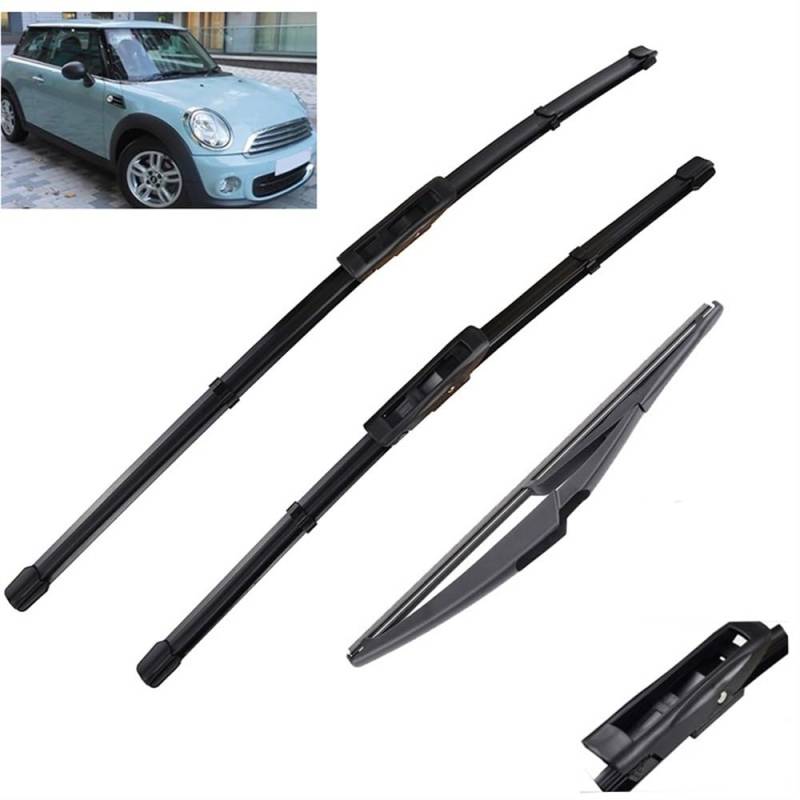Auto-Scheibenwischer Windschutzscheibe Windschutzscheibe Fenster 19"+18"+10"，Wischer vorne und hinten Wischerblätter Set kompatibel mit Mini Cooper R56 Hatch 2012–2013 - Scheibenwischerersatz von TOLUXY