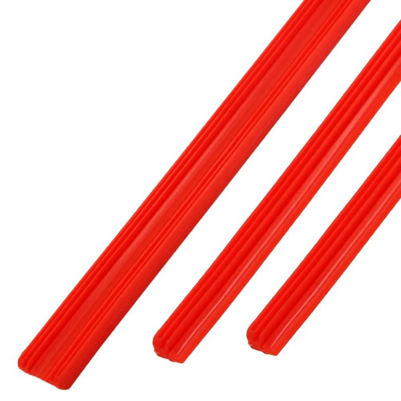 Fahrzeugwischer 2 STÜCKE ROT Auto Wischerblatt for Hybrid Typ Wischerblatt Silikagel Silikon Nachfüllstreifen 8mm 14"16"17"18"19"20"21"22"24"26"28" Allwetterwischer(2pcs 26 inch 650mm) von TOLUXY