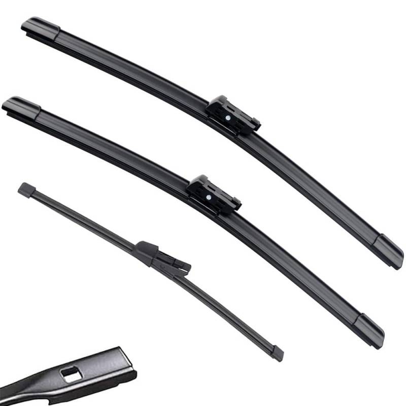 Regenwischer Scheibenwischer vorne & hinten Wischerblätter Set Für Audi A3 S3 8V 2012 2013 2014 2015 2016 2017 2018 2019 2020, Allwetter-Wischerblatt(Front Rear,RHD) von TOLUXY