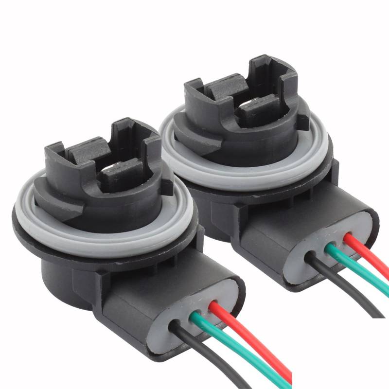 TOMALL 3157 T25 Bulb Sockets Female Adapter für Automotive Glühbirnen Bremslicht (2 Stück) 2 Tabs von TOMALL