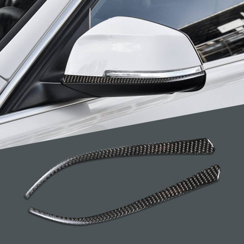 TOMALL Auto Carbon Fiber Rückspiegel Aufkleber Anti Scratch Trim Kompatibel mit BMW F30 3 Serie F32 F31 F36 F34 F33 Rückspiegel Verkleidung Anti-Collision Strip Rand Schutz Aufkleber für Auto von TOMALL