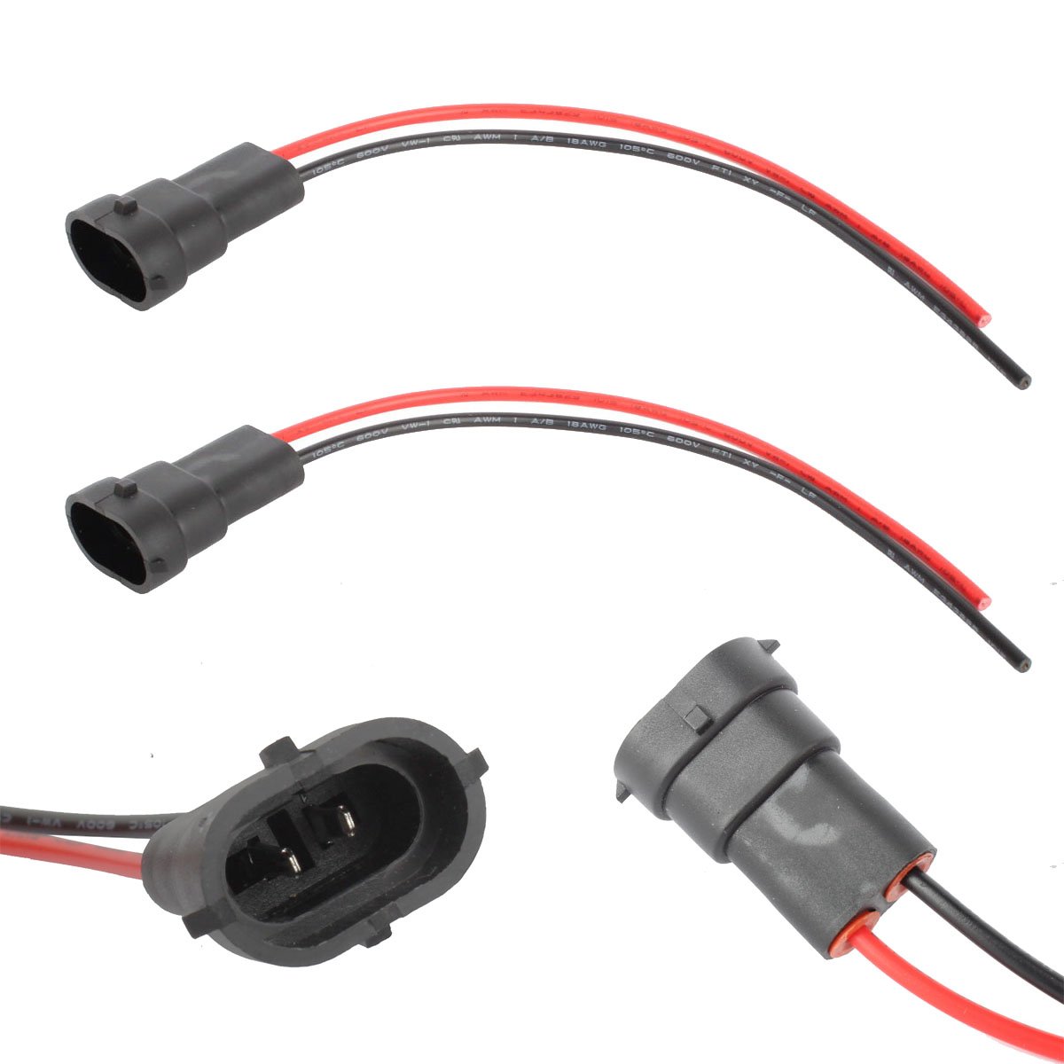 TOMALL H8 H11 Male Buchse Stecker für Scheinwerfer Nebelscheinwerfer Nachrüstung Erweiterung Kabelbaum TOMALL H8 H11 Male Buchse Stecker für Scheinwerfer Nebelscheinwerfer Nachrüstung Erweiterung Kabelbaum von TOMALL