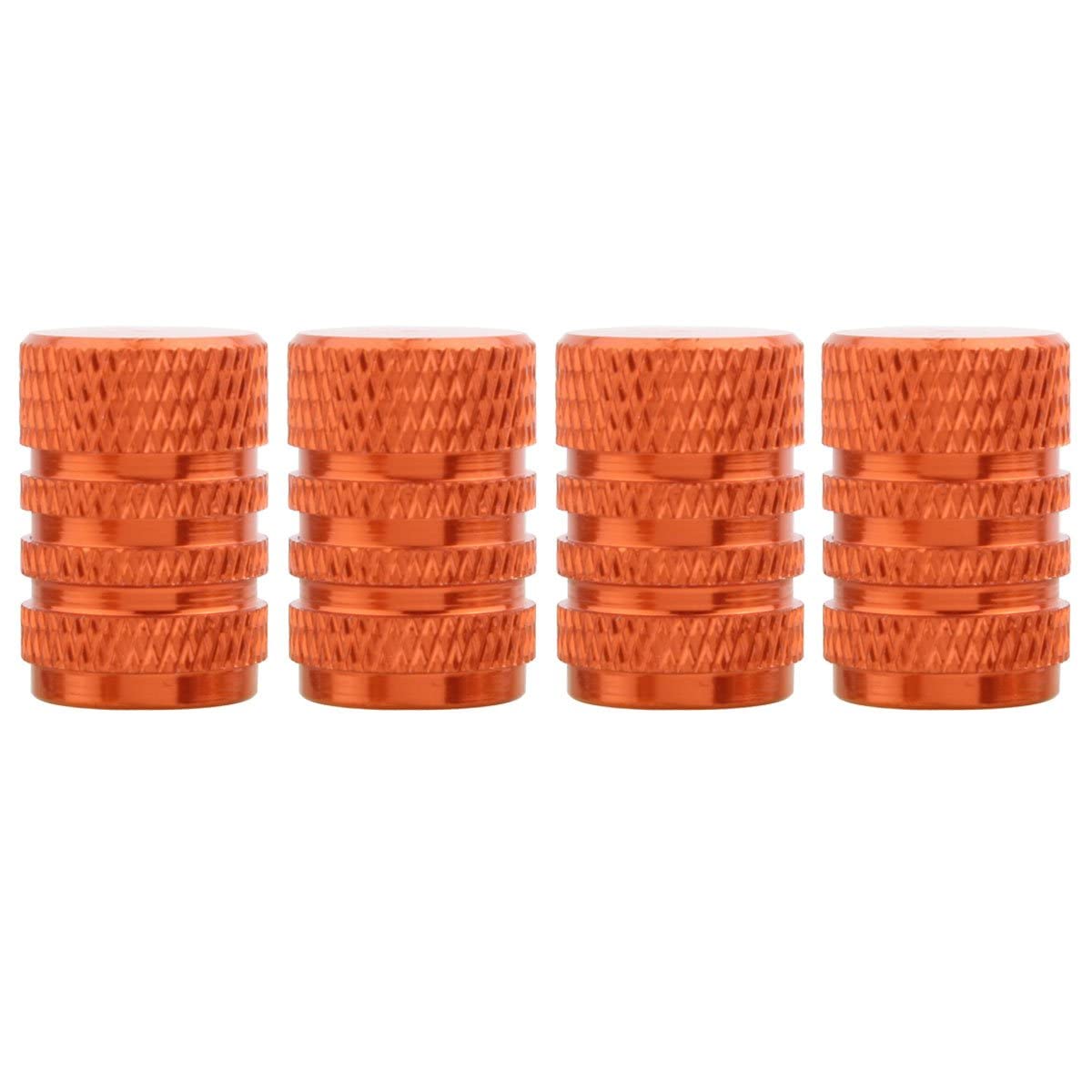 TOMALL Orange Runde Stil Aluminium Reifen Ventilkappen für Auto Auto Motorräder von TOMALL