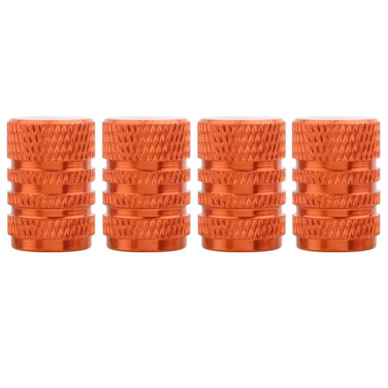 TOMALL Orange Runde Stil Aluminium Reifen Ventilkappen für Auto Auto Motorräder von TOMALL