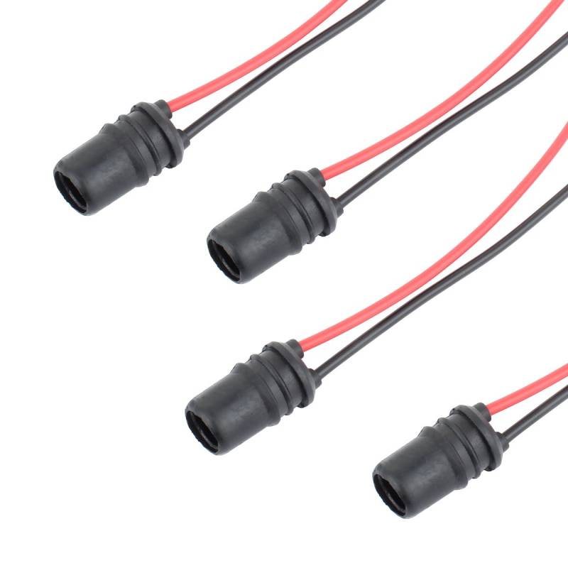 TOMALL T10 Buchse vorverdrahteten Stecker für LED Glühbirnen 194 Buchse Stecker (4er Pack) von TOMALL