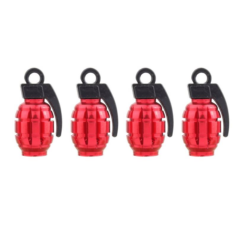 TOMALL Red Grenade Reifen Ventilkappen für Auto Truck Bike von TOMALL