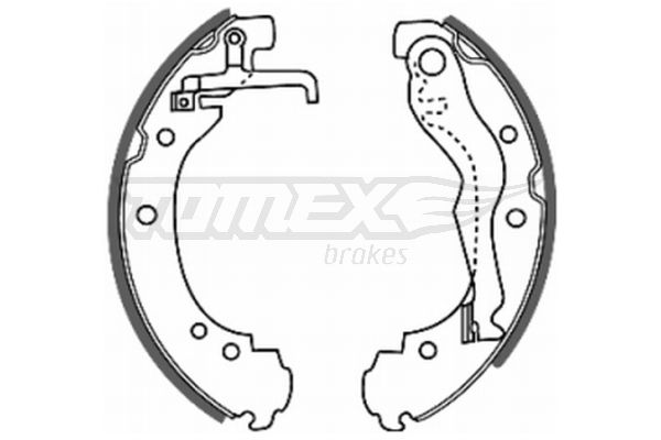 Bremsbackensatz Hinterachse TOMEX Brakes TX 20-47 Bremsbackensatz Hinterachse TOMEX Brakes TX 20-47 von TOMEX Brakes