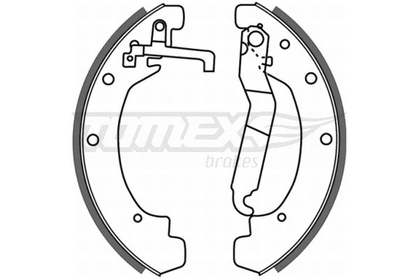 Bremsbackensatz Hinterachse TOMEX Brakes TX 21-12 Bremsbackensatz Hinterachse TOMEX Brakes TX 21-12 von TOMEX Brakes
