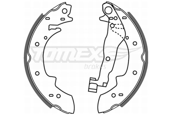 Bremsbackensatz Hinterachse TOMEX Brakes TX 21-22 von TOMEX Brakes