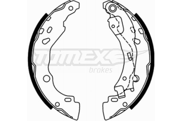 Bremsbackensatz Hinterachse TOMEX Brakes TX 21-77 Bremsbackensatz Hinterachse TOMEX Brakes TX 21-77 von TOMEX Brakes