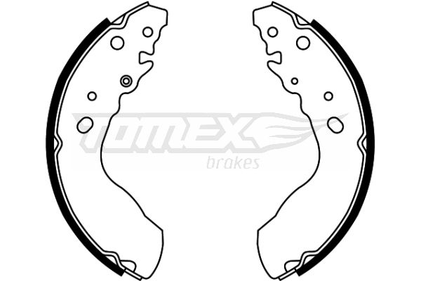 Bremsbackensatz Hinterachse TOMEX Brakes TX 22-03 Bremsbackensatz Hinterachse TOMEX Brakes TX 22-03 von TOMEX Brakes