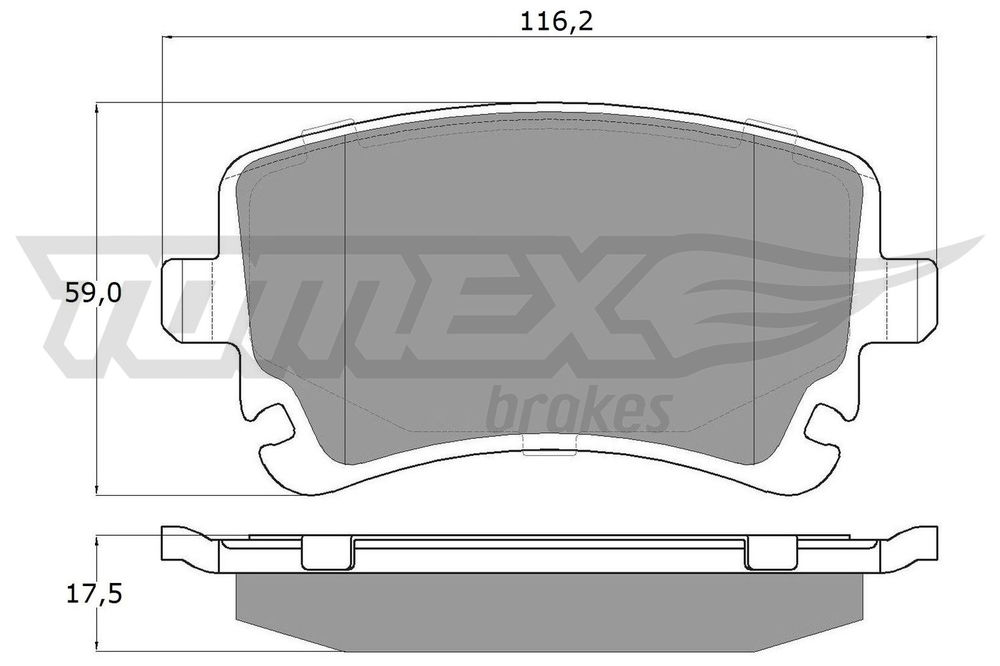 Bremsbelagsatz, Scheibenbremse Hinterachse TOMEX Brakes TX 13-961 Bremsbelagsatz, Scheibenbremse Hinterachse TOMEX Brakes TX 13-961 von TOMEX Brakes