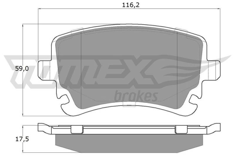Bremsbelagsatz, Scheibenbremse Hinterachse TOMEX Brakes TX 13-961 von TOMEX Brakes