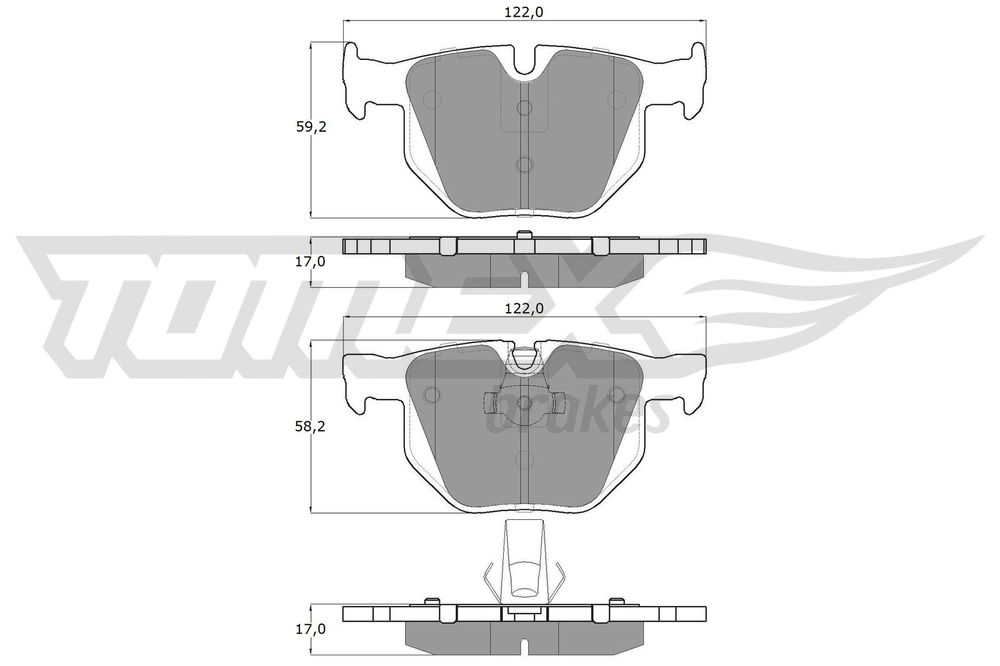 Bremsbelagsatz, Scheibenbremse Hinterachse TOMEX Brakes TX 14-81 Bremsbelagsatz, Scheibenbremse Hinterachse TOMEX Brakes TX 14-81 von TOMEX Brakes