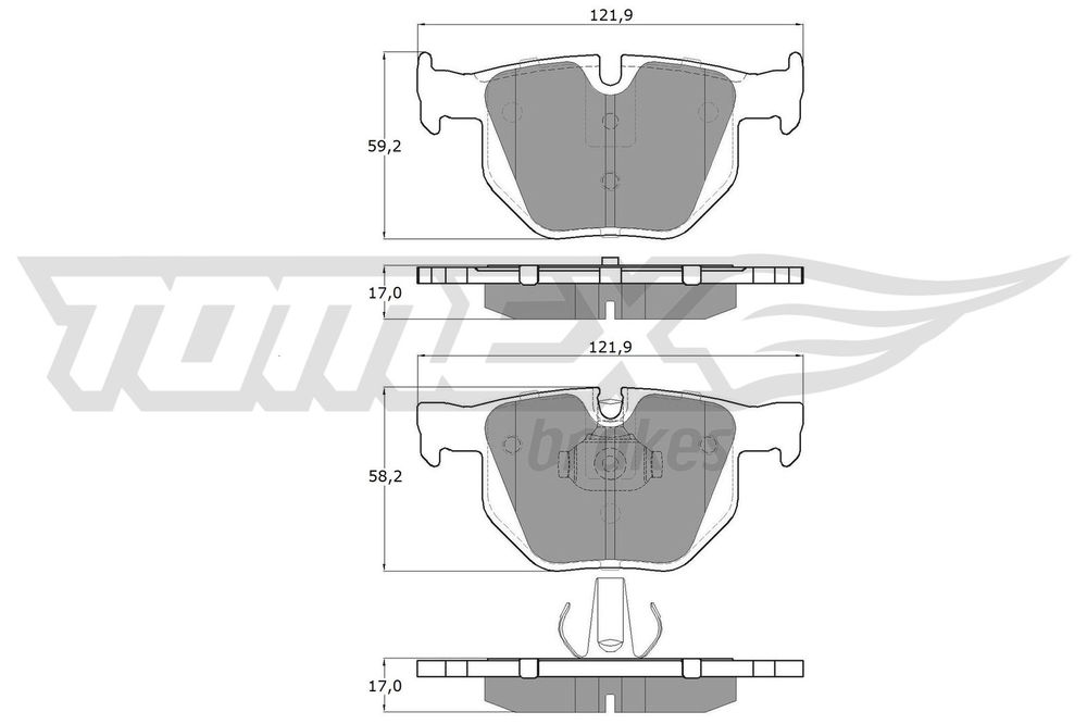 Bremsbelagsatz, Scheibenbremse Hinterachse TOMEX Brakes TX 15-24 Bremsbelagsatz, Scheibenbremse Hinterachse TOMEX Brakes TX 15-24 von TOMEX Brakes