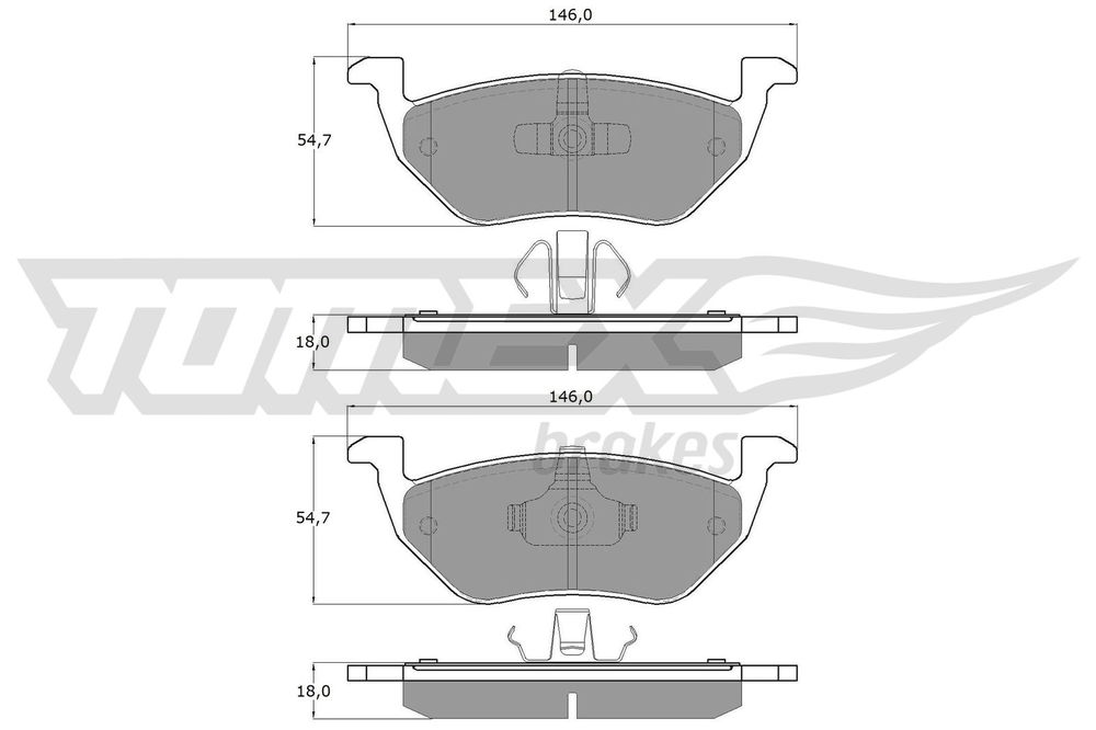 Bremsbelagsatz, Scheibenbremse Hinterachse TOMEX Brakes TX 18-95 Bremsbelagsatz, Scheibenbremse Hinterachse TOMEX Brakes TX 18-95 von TOMEX Brakes