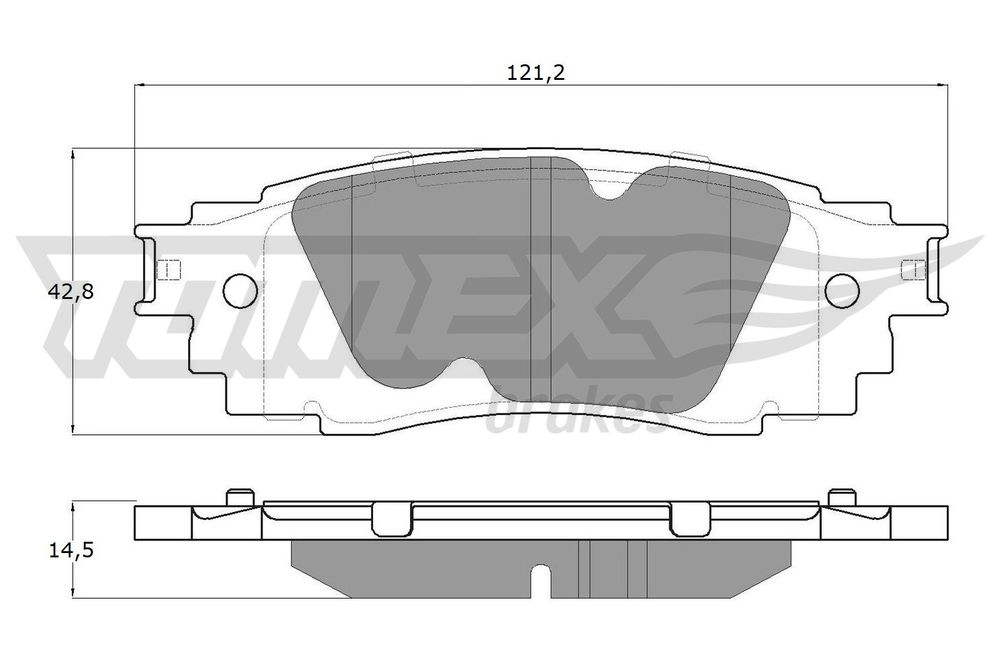 Bremsbelagsatz, Scheibenbremse Hinterachse TOMEX Brakes TX 18-98 Bremsbelagsatz, Scheibenbremse Hinterachse TOMEX Brakes TX 18-98 von TOMEX Brakes