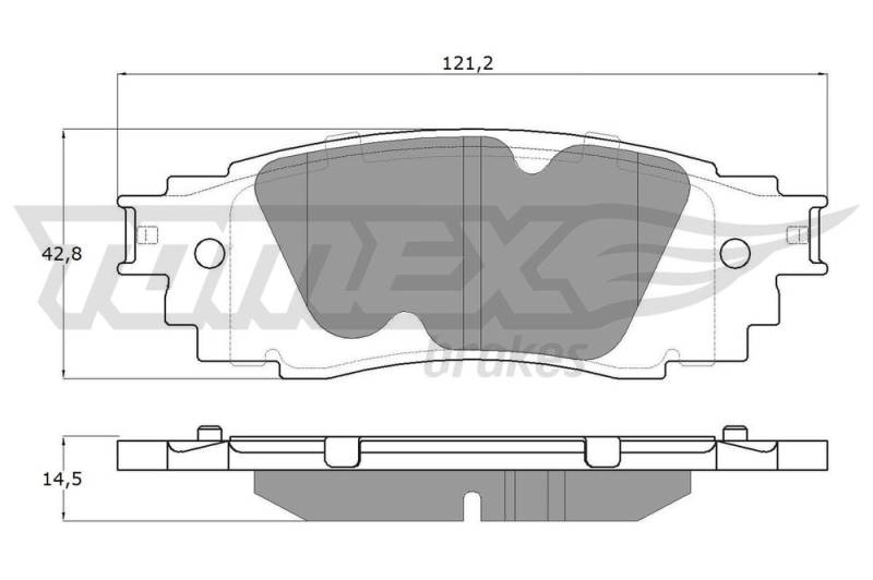 Bremsbelagsatz, Scheibenbremse Hinterachse TOMEX Brakes TX 18-98 von TOMEX Brakes