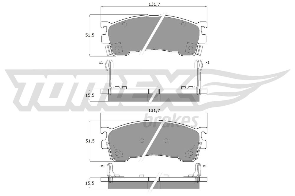 Bremsbelagsatz, Scheibenbremse Vorderachse TOMEX Brakes TX 11-02 Bremsbelagsatz, Scheibenbremse Vorderachse TOMEX Brakes TX 11-02 von TOMEX Brakes