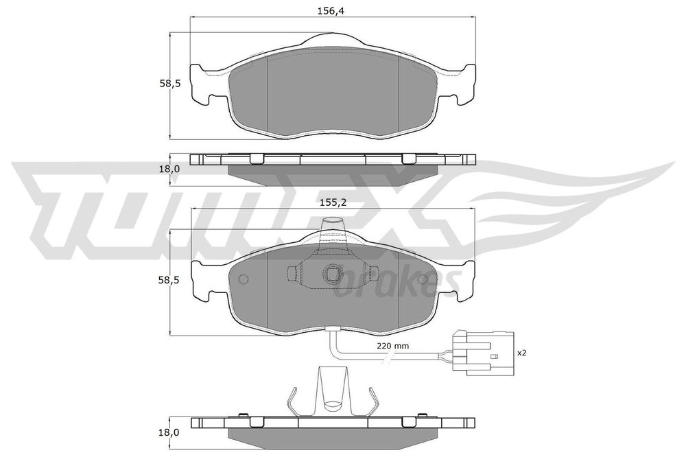Bremsbelagsatz, Scheibenbremse Vorderachse TOMEX Brakes TX 11-191 Bremsbelagsatz, Scheibenbremse Vorderachse TOMEX Brakes TX 11-191 von TOMEX Brakes