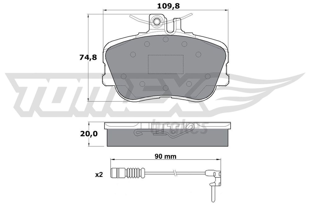 Bremsbelagsatz, Scheibenbremse Vorderachse TOMEX Brakes TX 11-461 Bremsbelagsatz, Scheibenbremse Vorderachse TOMEX Brakes TX 11-461 von TOMEX Brakes