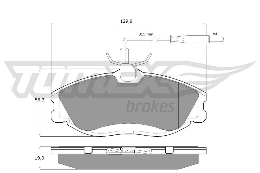 Bremsbelagsatz, Scheibenbremse Vorderachse TOMEX Brakes TX 11-62 Bremsbelagsatz, Scheibenbremse Vorderachse TOMEX Brakes TX 11-62 von TOMEX Brakes
