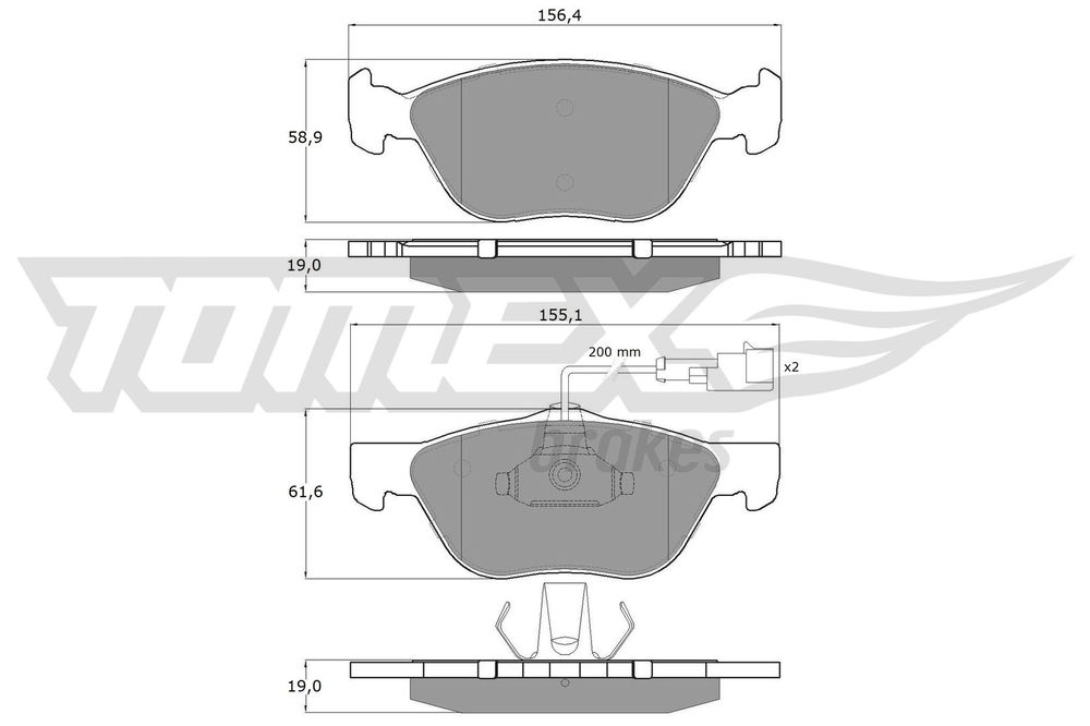 Bremsbelagsatz, Scheibenbremse Vorderachse TOMEX Brakes TX 11-84 Bremsbelagsatz, Scheibenbremse Vorderachse TOMEX Brakes TX 11-84 von TOMEX Brakes