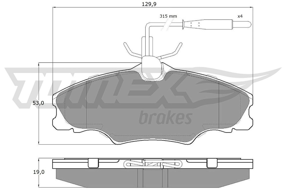 Bremsbelagsatz, Scheibenbremse Vorderachse TOMEX Brakes TX 12-31 von TOMEX Brakes