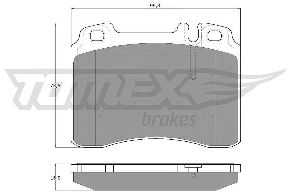 Bremsbelagsatz, Scheibenbremse Vorderachse TOMEX Brakes TX 12-711 von TOMEX Brakes