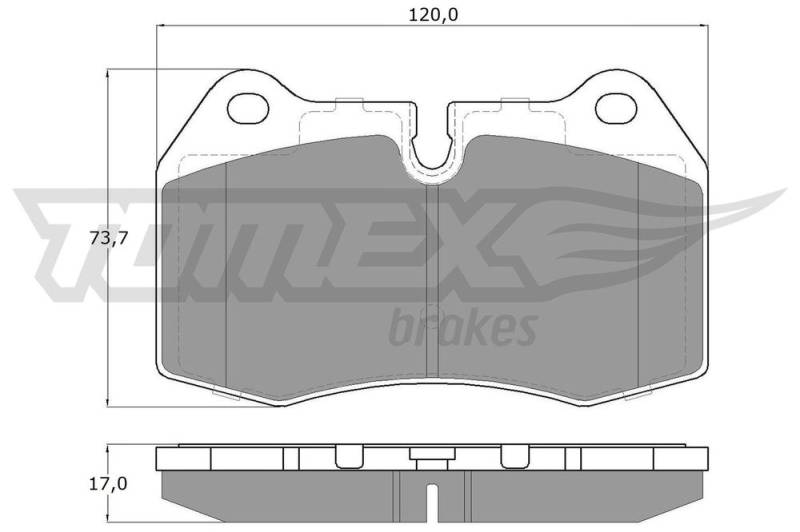 Bremsbelagsatz, Scheibenbremse Vorderachse TOMEX Brakes TX 13-24 von TOMEX Brakes