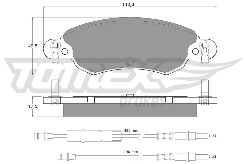 Bremsbelagsatz, Scheibenbremse Vorderachse TOMEX Brakes TX 13-30 Bremsbelagsatz, Scheibenbremse Vorderachse TOMEX Brakes TX 13-30 von TOMEX Brakes