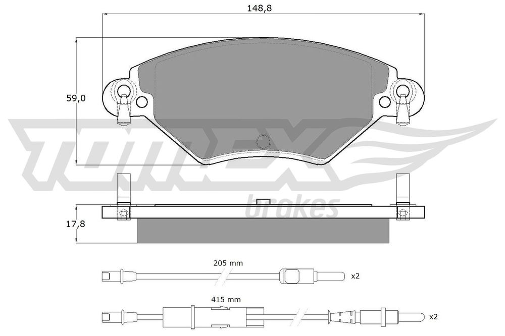 Bremsbelagsatz, Scheibenbremse Vorderachse TOMEX Brakes TX 13-31 Bremsbelagsatz, Scheibenbremse Vorderachse TOMEX Brakes TX 13-31 von TOMEX Brakes
