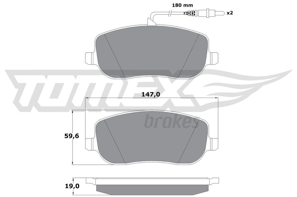 Bremsbelagsatz, Scheibenbremse Vorderachse TOMEX Brakes TX 13-34 Bremsbelagsatz, Scheibenbremse Vorderachse TOMEX Brakes TX 13-34 von TOMEX Brakes
