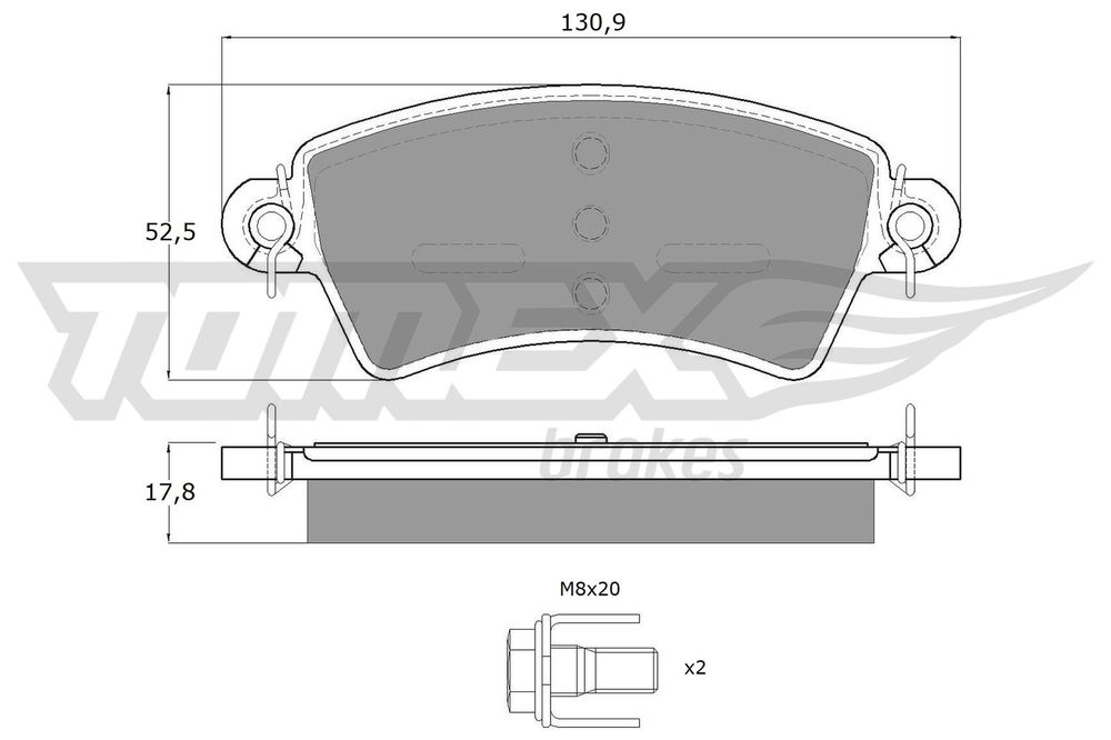 Bremsbelagsatz, Scheibenbremse Vorderachse TOMEX Brakes TX 13-41 Bremsbelagsatz, Scheibenbremse Vorderachse TOMEX Brakes TX 13-41 von TOMEX Brakes