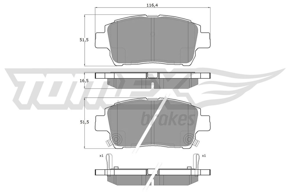 Bremsbelagsatz, Scheibenbremse Vorderachse TOMEX Brakes TX 13-88 Bremsbelagsatz, Scheibenbremse Vorderachse TOMEX Brakes TX 13-88 von TOMEX Brakes