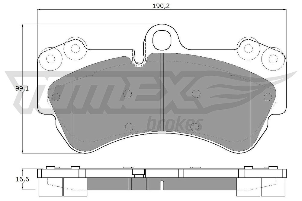 Bremsbelagsatz, Scheibenbremse Vorderachse TOMEX Brakes TX 15-16 von TOMEX Brakes
