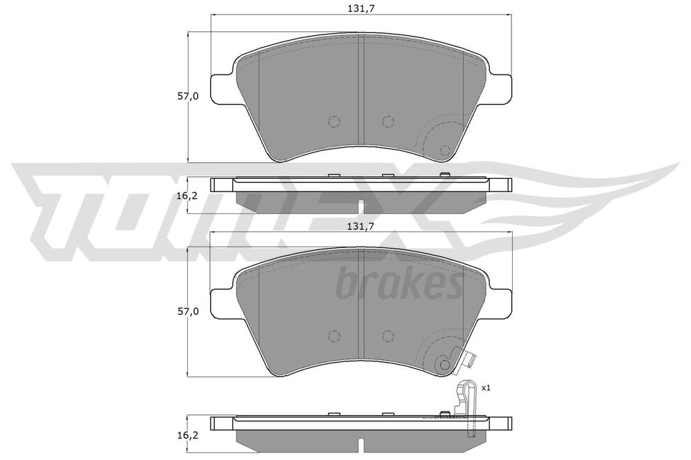 Bremsbelagsatz, Scheibenbremse Vorderachse TOMEX Brakes TX 15-19 Bremsbelagsatz, Scheibenbremse Vorderachse TOMEX Brakes TX 15-19 von TOMEX Brakes