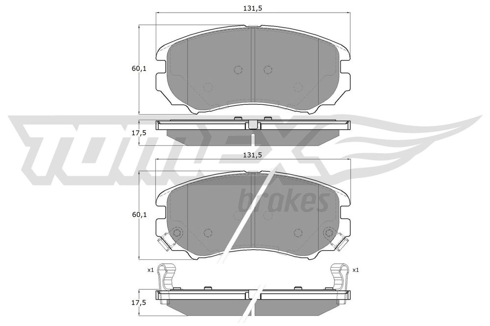 Bremsbelagsatz, Scheibenbremse Vorderachse TOMEX Brakes TX 15-29 Bremsbelagsatz, Scheibenbremse Vorderachse TOMEX Brakes TX 15-29 von TOMEX Brakes