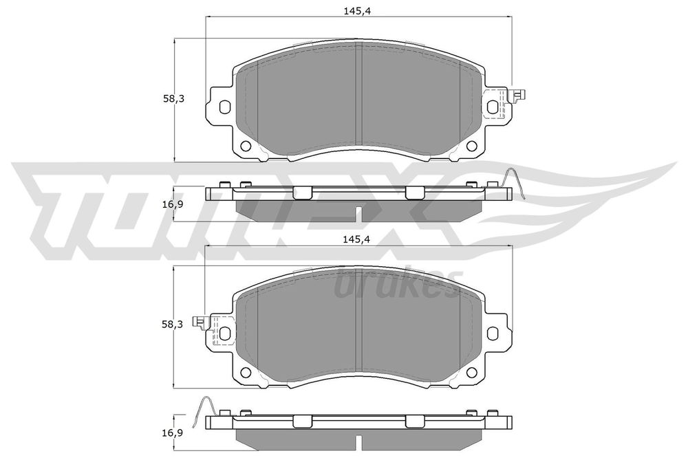 Bremsbelagsatz, Scheibenbremse Vorderachse TOMEX Brakes TX 16-12 Bremsbelagsatz, Scheibenbremse Vorderachse TOMEX Brakes TX 16-12 von TOMEX Brakes