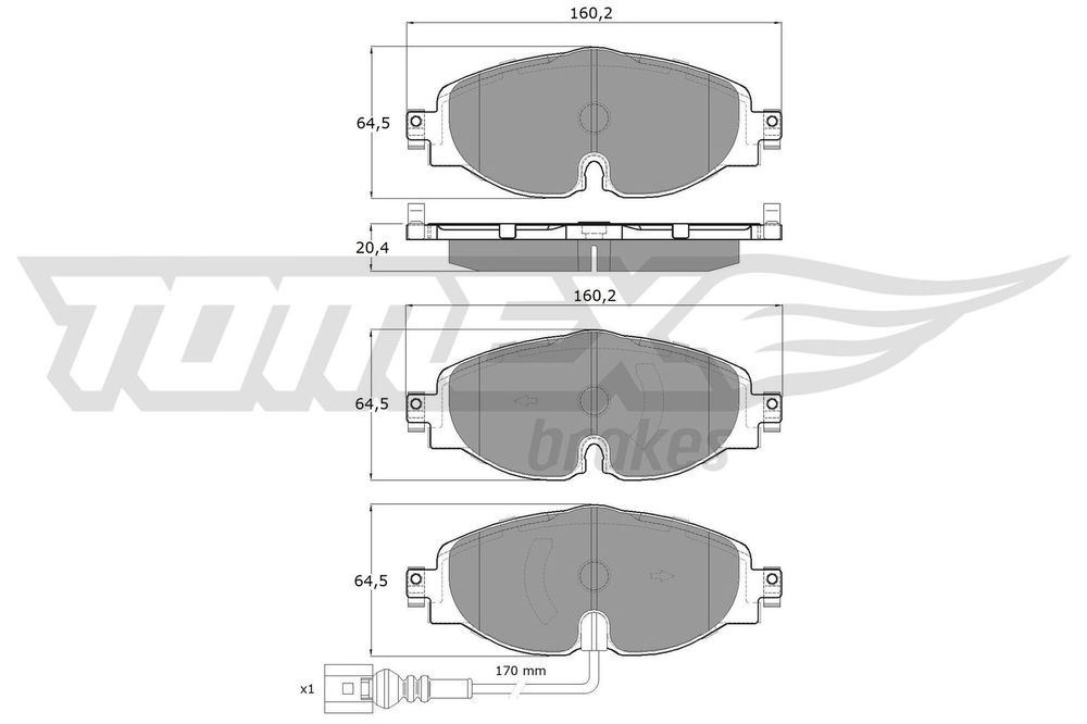Bremsbelagsatz, Scheibenbremse Vorderachse TOMEX Brakes TX 16-97 Bremsbelagsatz, Scheibenbremse Vorderachse TOMEX Brakes TX 16-97 von TOMEX Brakes