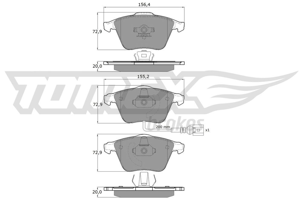 Bremsbelagsatz, Scheibenbremse Vorderachse TOMEX Brakes TX 17-11 Bremsbelagsatz, Scheibenbremse Vorderachse TOMEX Brakes TX 17-11 von TOMEX Brakes