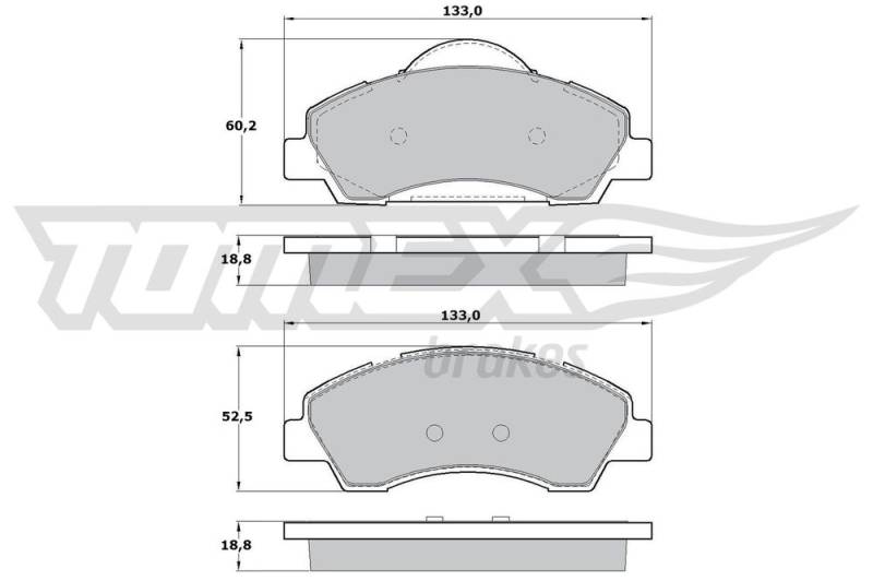 Bremsbelagsatz, Scheibenbremse Vorderachse TOMEX Brakes TX 17-28 von TOMEX Brakes