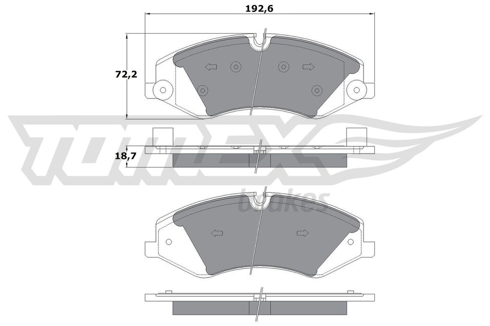 Bremsbelagsatz, Scheibenbremse Vorderachse TOMEX Brakes TX 17-73 Bremsbelagsatz, Scheibenbremse Vorderachse TOMEX Brakes TX 17-73 von TOMEX Brakes