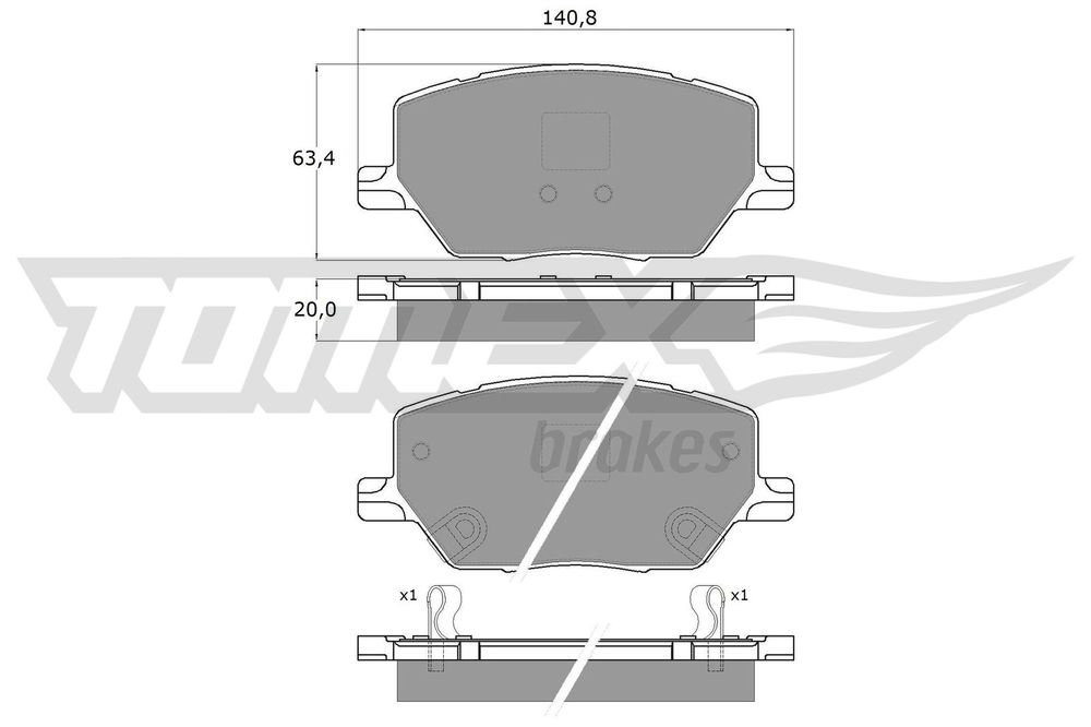 Bremsbelagsatz, Scheibenbremse Vorderachse TOMEX Brakes TX 18-17 Bremsbelagsatz, Scheibenbremse Vorderachse TOMEX Brakes TX 18-17 von TOMEX Brakes