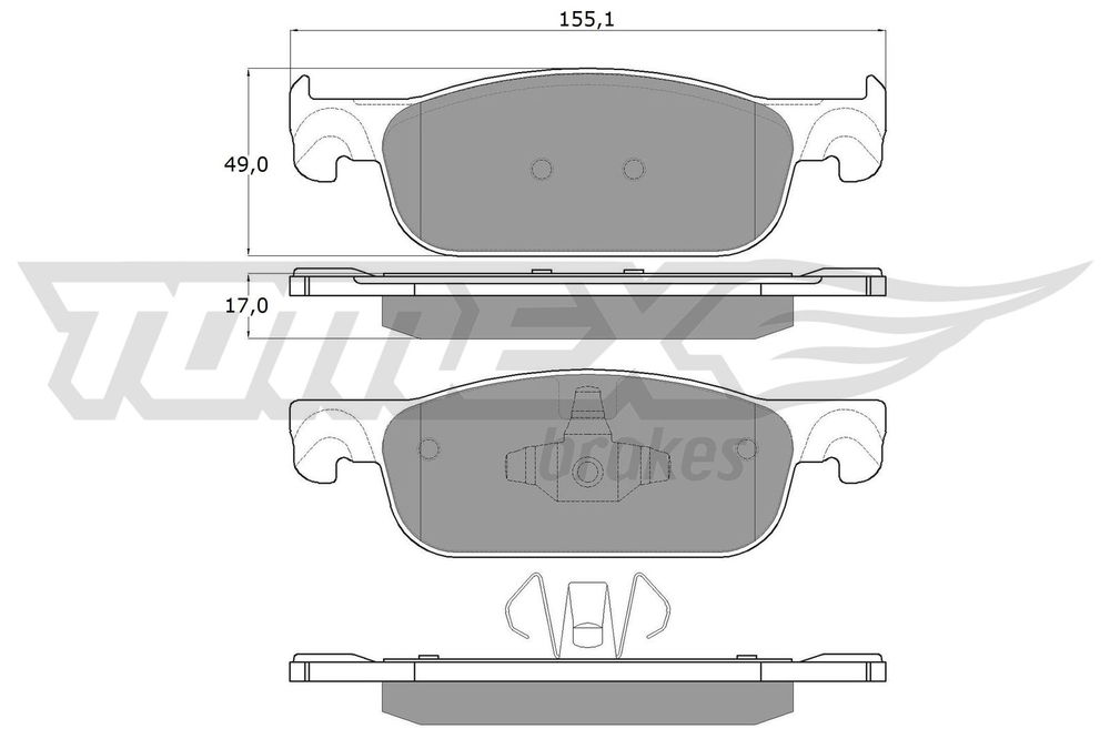 Bremsbelagsatz, Scheibenbremse Vorderachse TOMEX Brakes TX 18-32 Bremsbelagsatz, Scheibenbremse Vorderachse TOMEX Brakes TX 18-32 von TOMEX Brakes